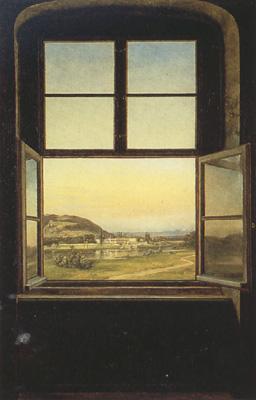 Johan Christian Dahl View of Pillnitz Castle from a Window (mk22) France oil painting art